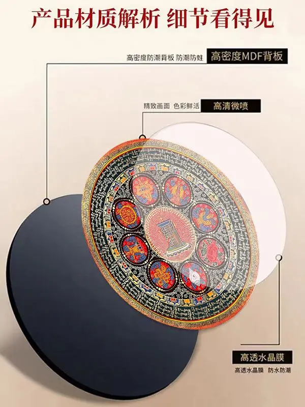 توريد البوذية التبت البوذية عشرة جوانب من الحرية ماندالا تعويذة الكتاب المقدس عرض المذبح معبد الراهب العبادة