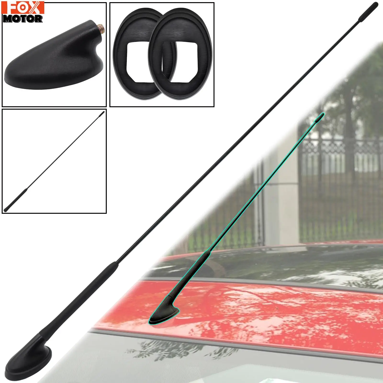 Car Roof Radio Antenna Aerial Base Mast Seal Rod Rubber For Ford Focus MK1 MK2 Fiesta Mercury Cougar Mondeo CONNECT KA C-MAX FM