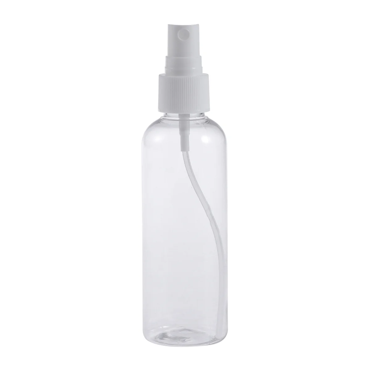 4pcs 100ML Plastic Empty Spray Bottle for Make Up and Skin Care Refillable Travel Use (Transparent Bottles with White Sprayer)