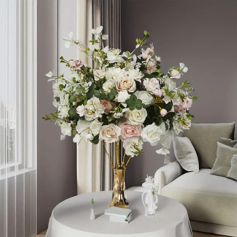 

Искусственная цветочная сфера из зелени, многоразовая, отлично подходит для декора свадебных столов, банкетов и сценических ваз.