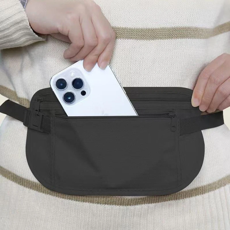 Anti Theft Running Waist Bag Outdoor Sports Belt Pouch Multifunctional Phone Holder Hidden Wallet Jogging Cycling Travel Pouch