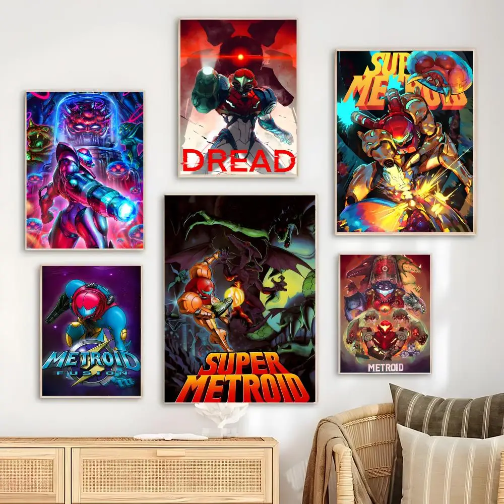 Metroid Prime Anime Poster Bedroom living room study & beyond self adhesive decor + perfect gift view 2