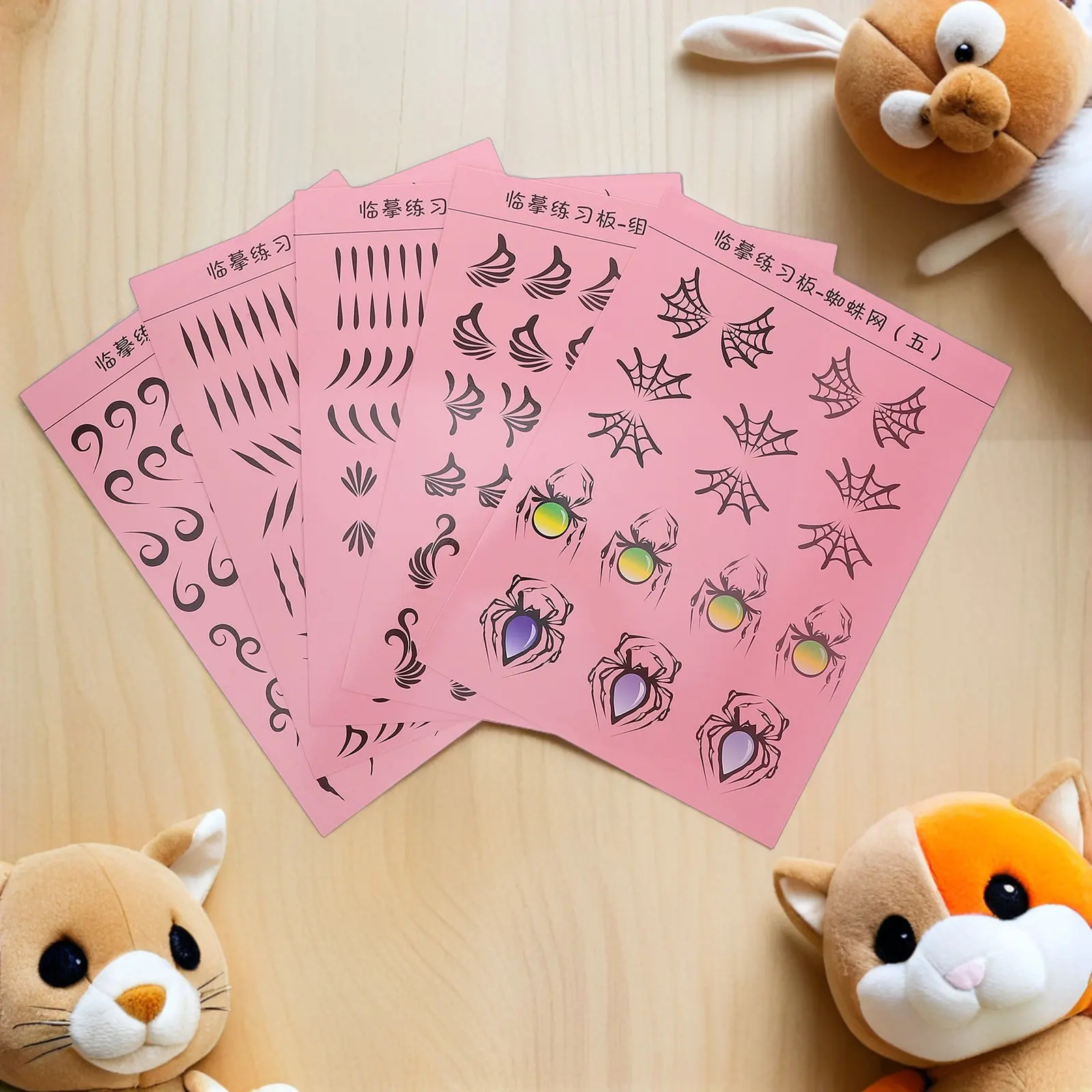 

1Set Face Paint Stencils Face Painting Practice Sheets Reusable Hollow Templates Easy Clean Creative Patterns for Kids Adults