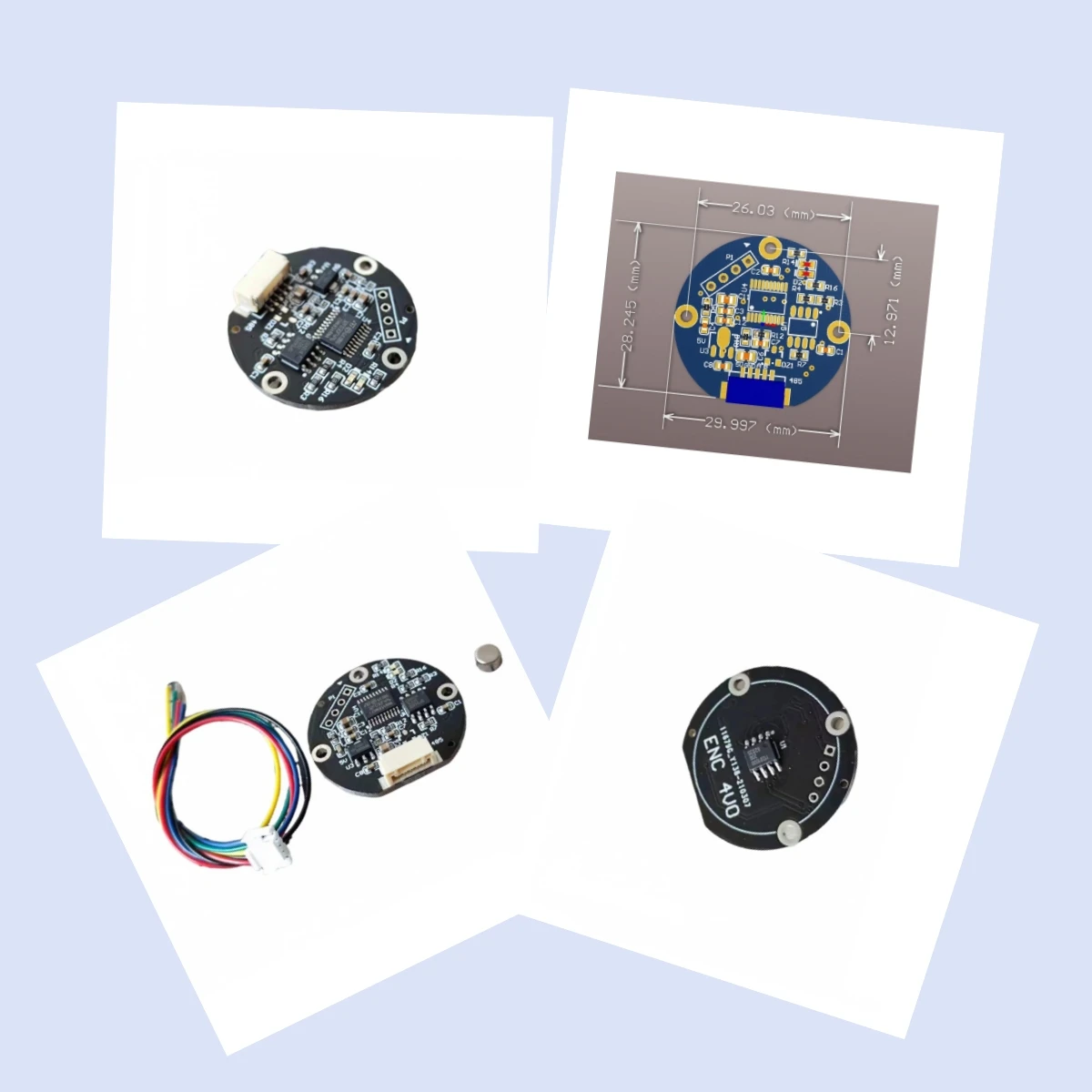 Magnetic Encoder Angle Sensor MT6816 16-bit High Precision RS485 Modbus RTU 6000rpm DC4-6V 9600bps~2.5Mbps Magnetic Encoder