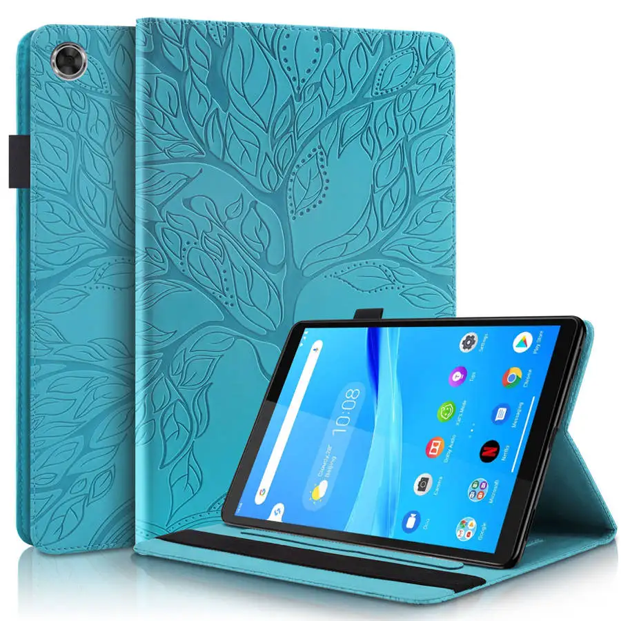 For Lenovo Tab M8 4th TB-300FU M8 HD TB-8505F TB-8705F 3D Tree Embossed Case For Lenovo Tab M8 3th TB-8506F 2021 Tablet Cover