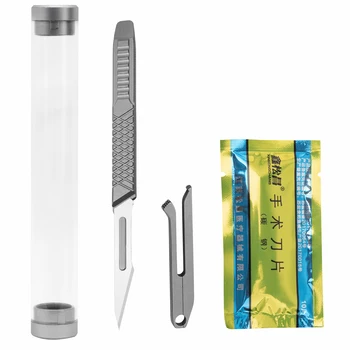 Titanyum alaşım neşter keskin No.11 bıçak taşınabilir çakı cerrahi kesme EDC aracı yeni