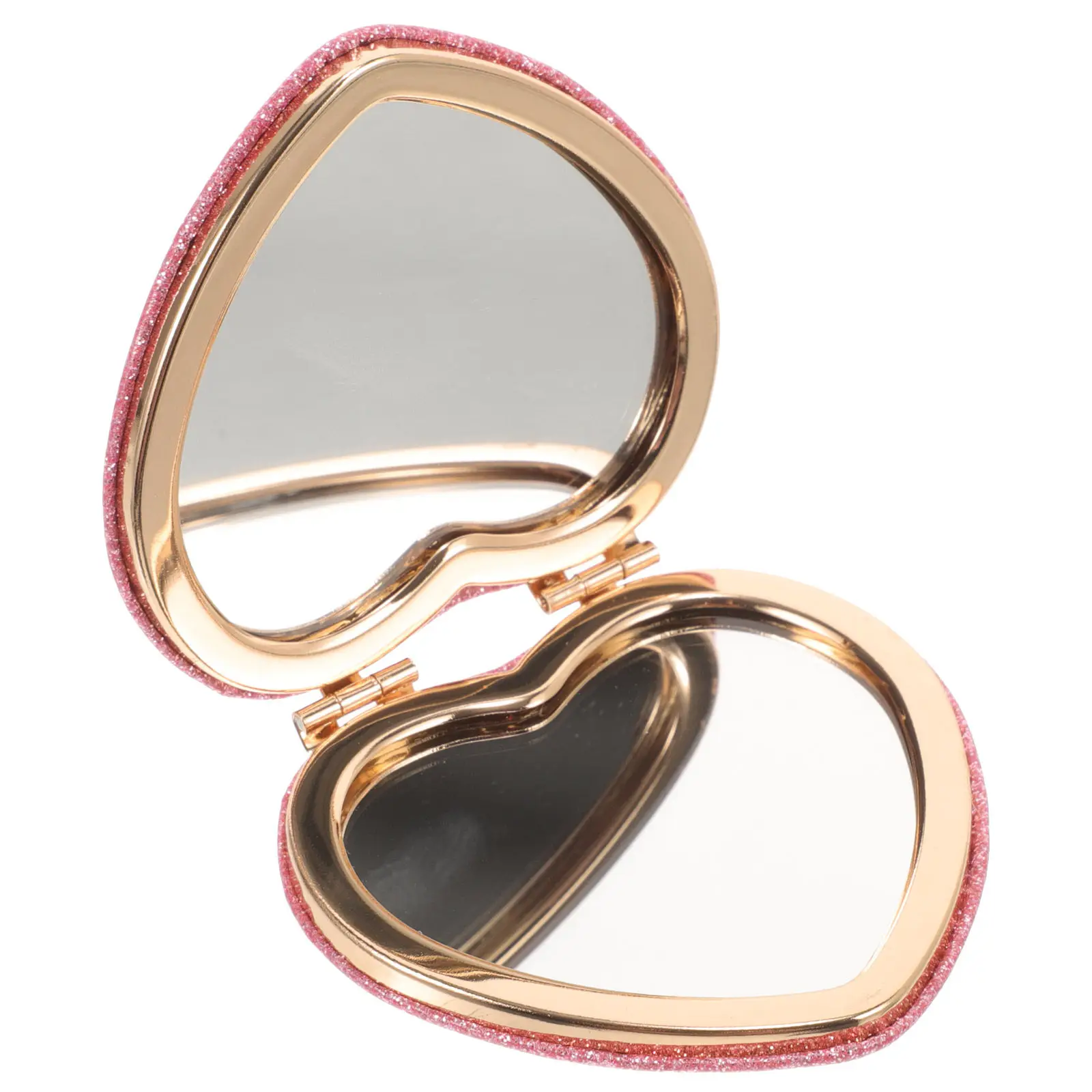 Compact Heart Shape Makeup Mirror for Women Portable Folding Travel Mirror Small Hd Reflective Surface Purse Backpack Friendly