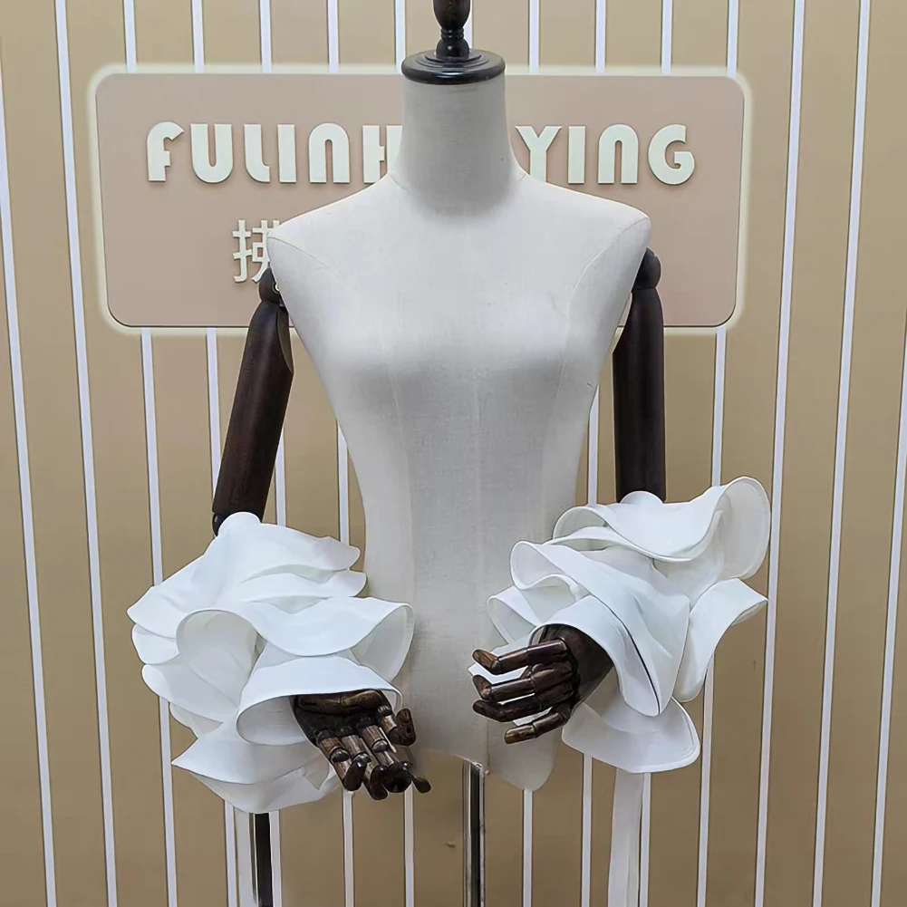 Accessoires de danse Standard compétition os de poisson grande dentelle lac bleu femmes rouge salle de bal vert foncé brassard banderoles