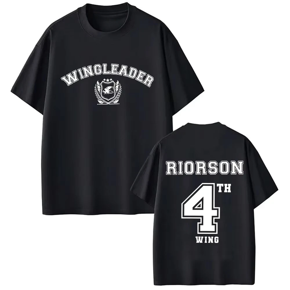 Wing Leader Xaden Riorson Print T Shirt Basgiath War College Fourth Wing Fans Gift T-Shirts Men Women 1pure Cotton Fashion Tees