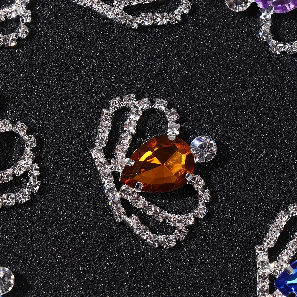 

10 шт. декоративных нашивок в виде хрустальной короны, стразы, сплав, для рукоделия, украшения для женщин, свадеб, вечеринок, наклейки для декора