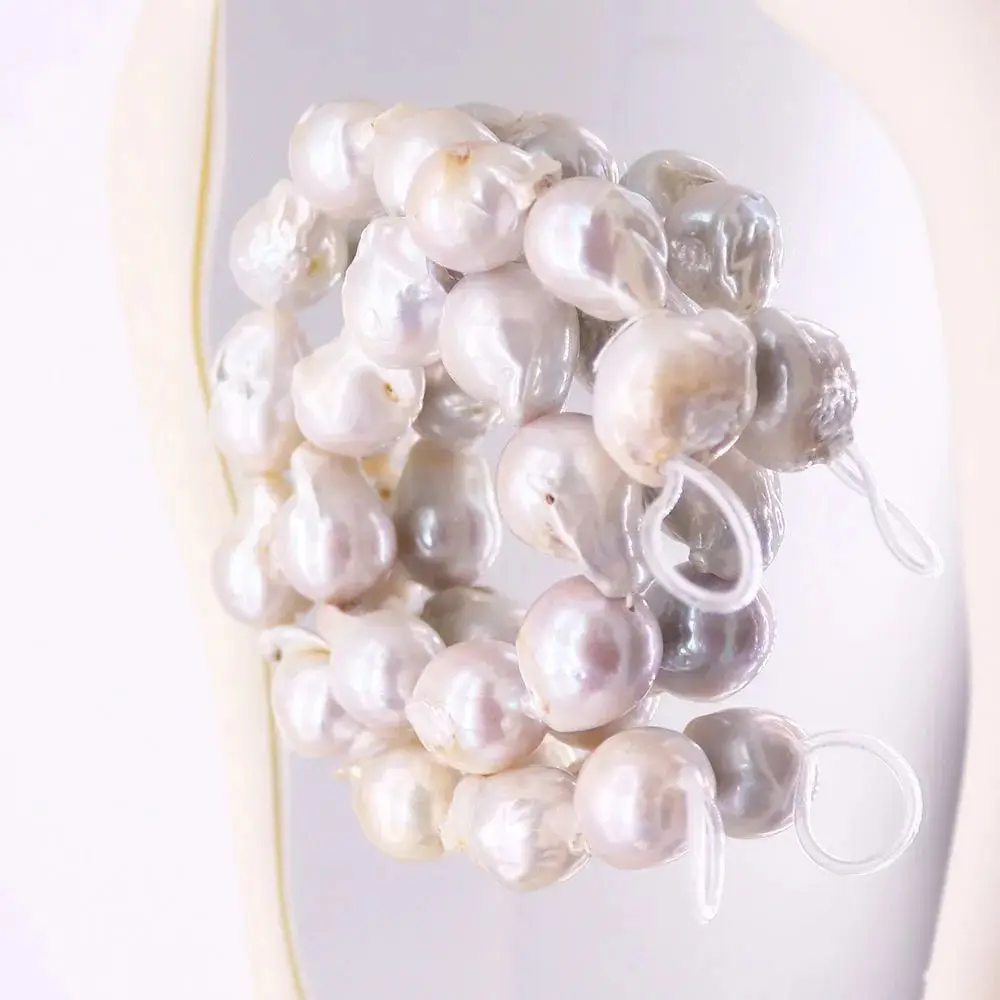 

Natural Freshwater Pearl Tail Beads Baroque Pearl Straight Holes Loose Bead 1 Strand DIY Necklace Bracelet Jewelry Accessory