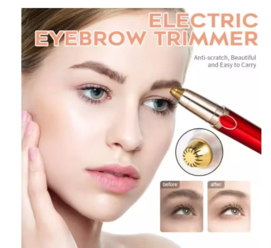 Điện Mày Mini Không Đau Eye Brow Máy Tẩy Nhổ Lông Son Môi Lông Mày Tạo Tóc OPP Bộ Sản Phẩm Không Kèm Pin