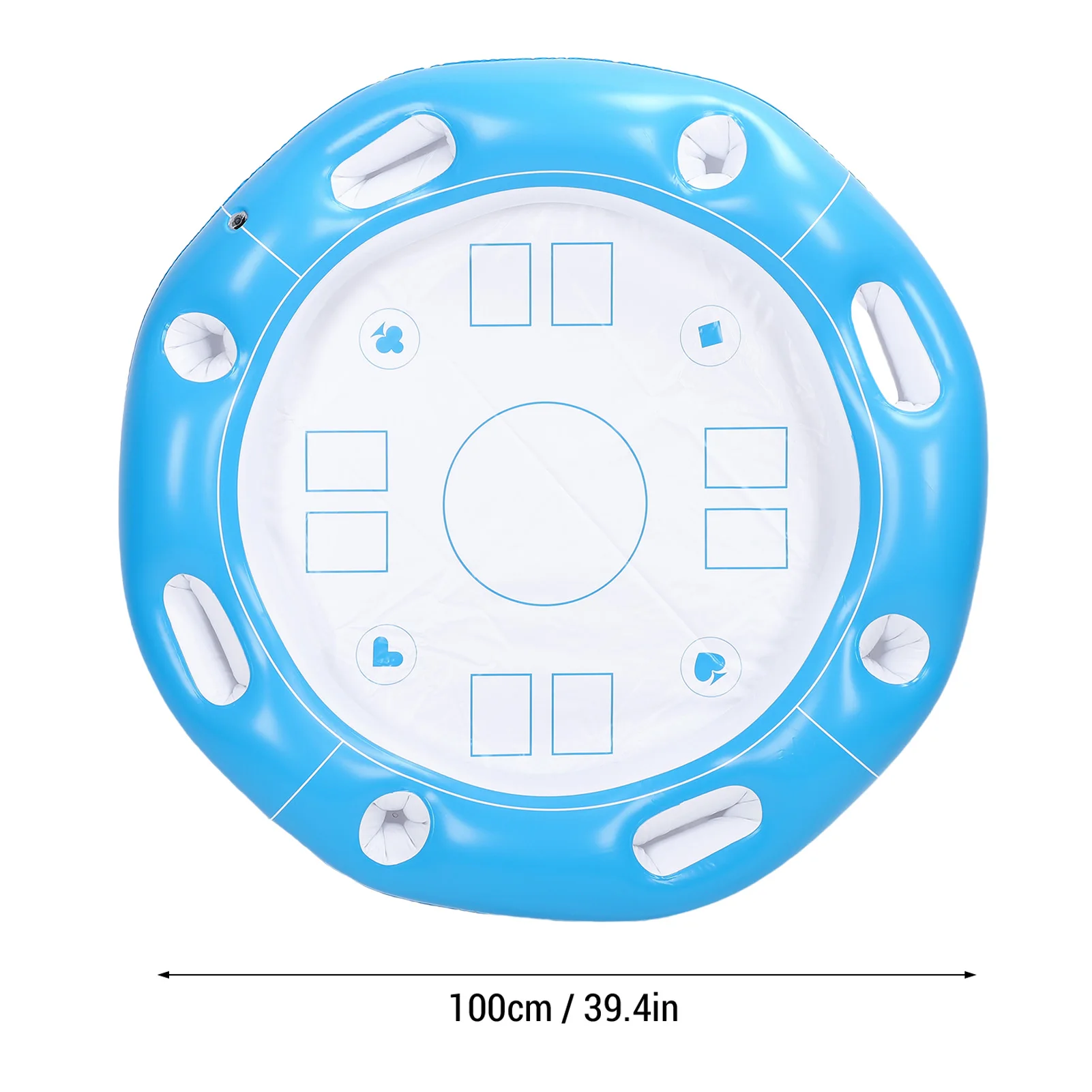 Pool Floating Table Oversized Round Card Games Inflatable Tray for Indoor Outdoor Beach Summer Parties