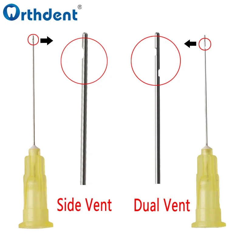 100Pcs Dental Endo Irrigation Needle Tip Root Canal Washing End-Closed Side-Vent 30G Syringe Endodontic irrigation needle Tools