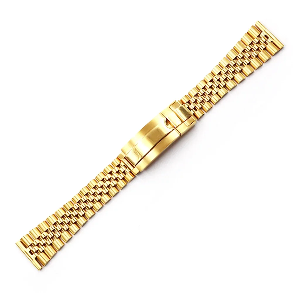 Rolamy 20mm Wholesale Glide Lock Replacement Straight End Watch Band Strap Bracelet For Omega IWC Seiko