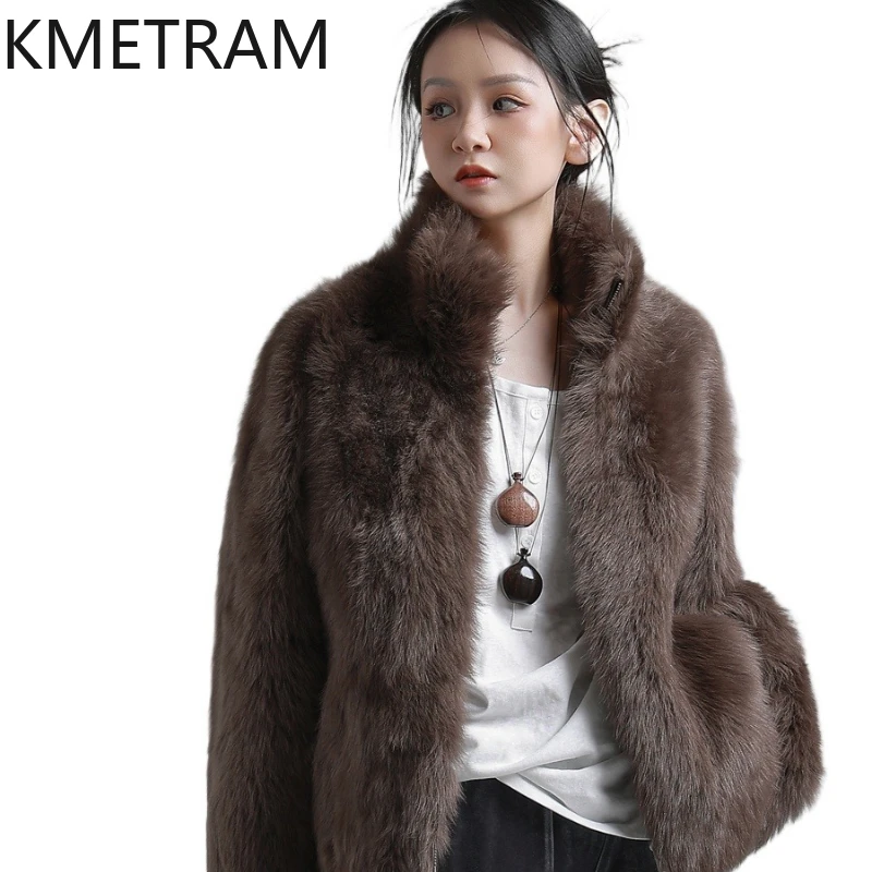 

KMETRAM 100% Natural Tuscany Wool Sheepskin Fur Jacket Woman Cacao Brown Women New Autumn-Winter Clothing 2025 fourrures femmes