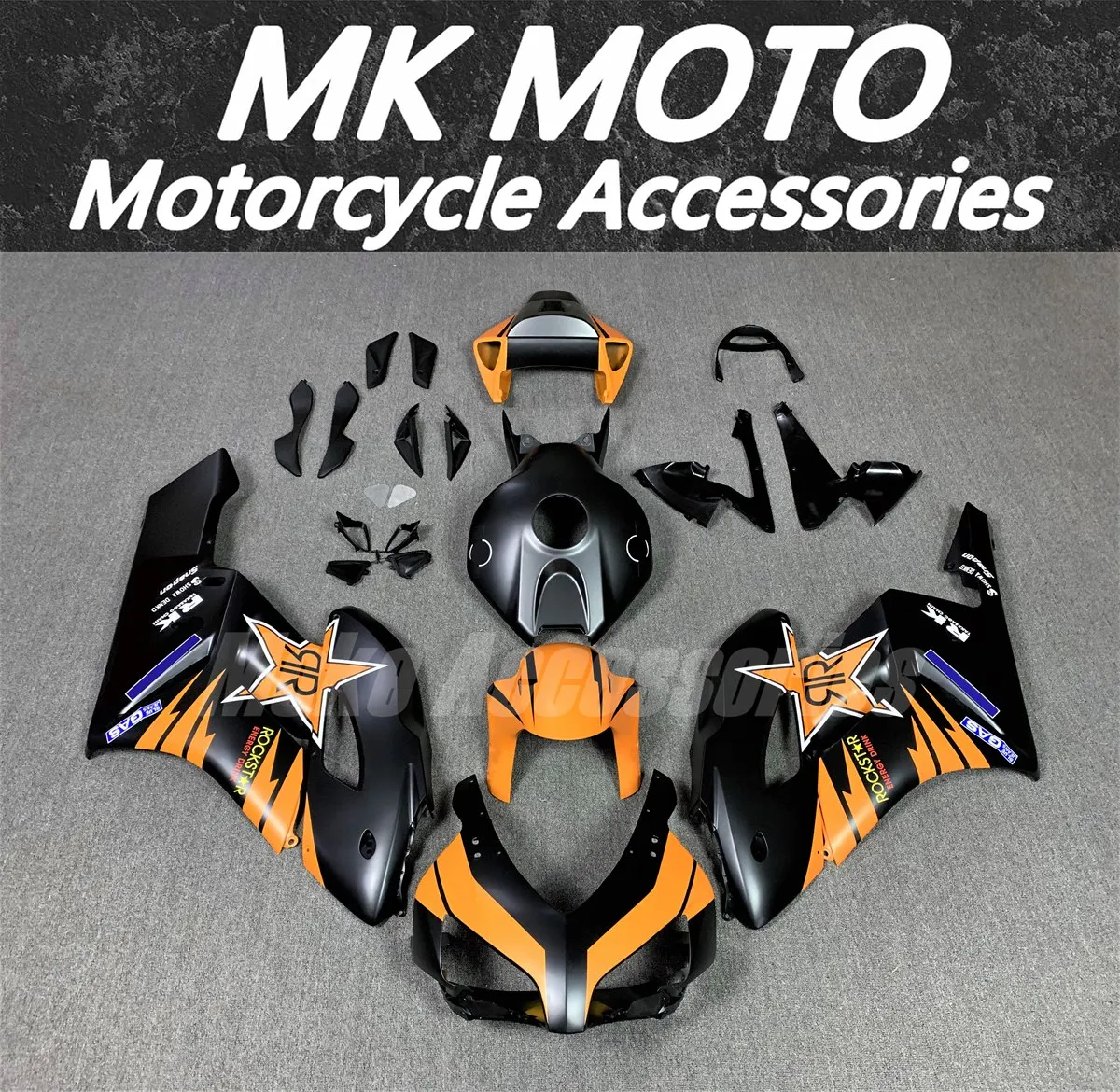 Fairings Kit Fit For Cbr1000rr 2004-2005 Bodywork Set High Quality ABS Injection NEW Black Orange Star