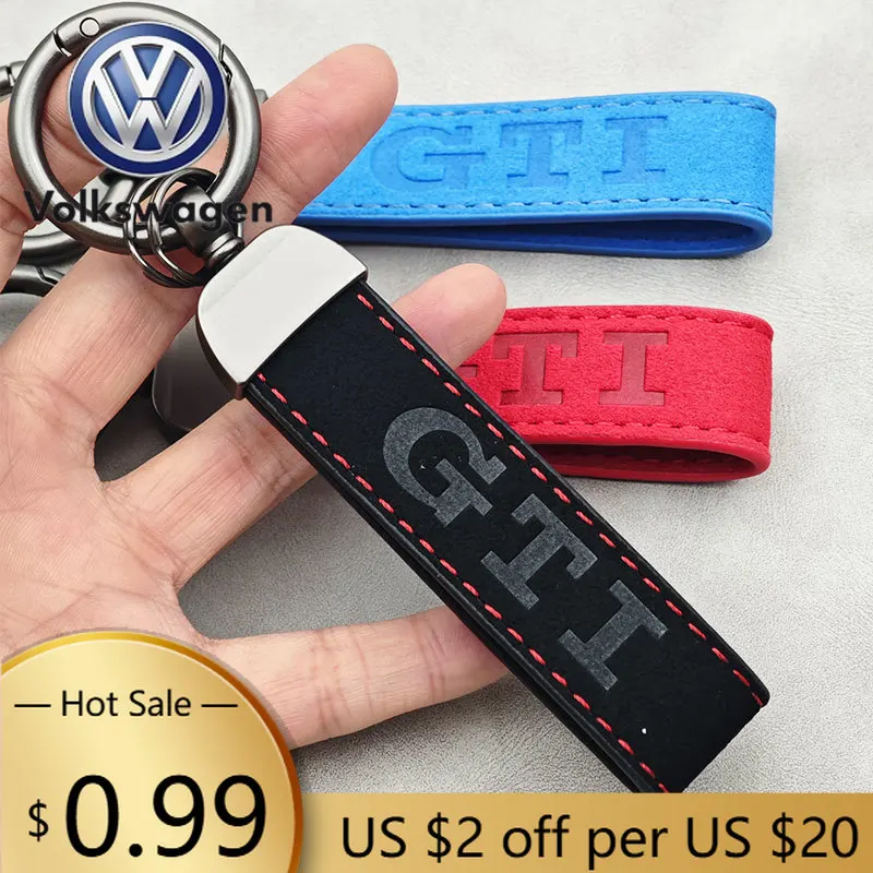 

Новинка 2026 года: Кожаный брелок-ключница из замши для мужчин и женщин для автомобилей Volkswagen VW Golf 4 5 6 7 8 MK4 MK5 MK6 MK7