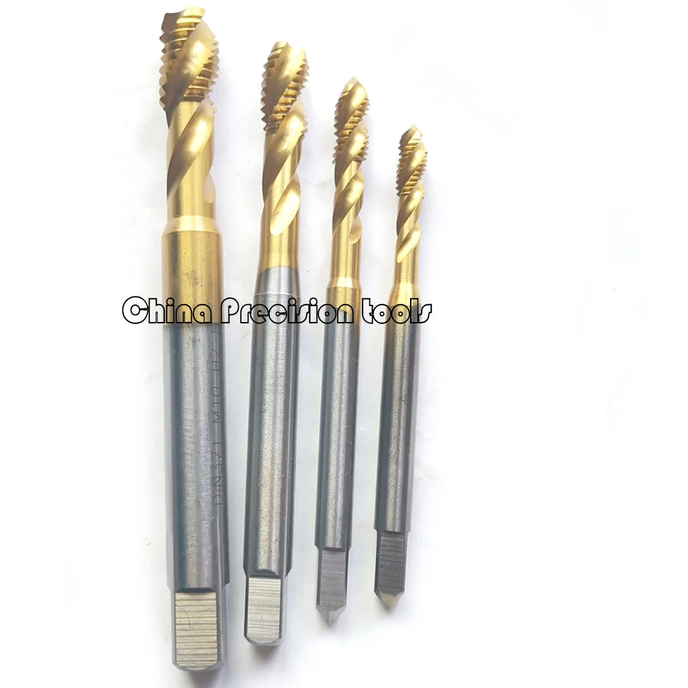 Din371 Right hand Metric thread Machine tap DIN Standard screw thread tap HSS spiral Flute taps M3 M4 M5 M6 M8 M10