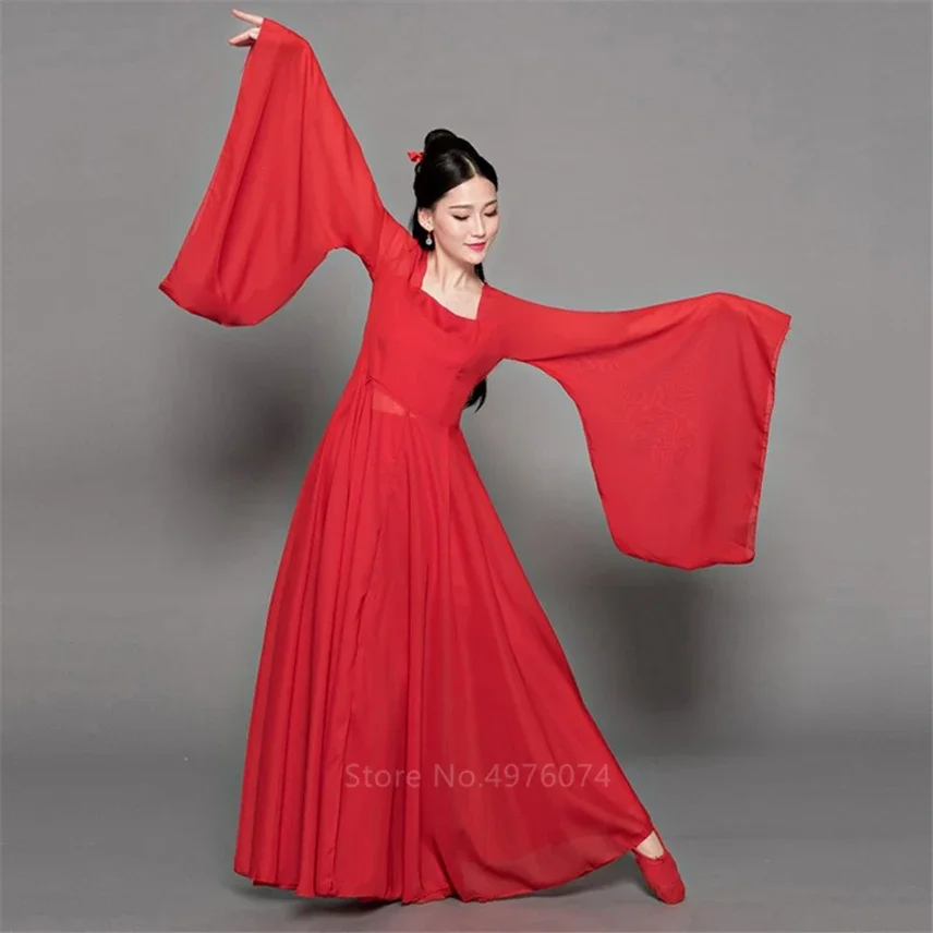 

Women Hanfu Dance Ancient Costume Chinese Folk Dance New year Stage Performance for Singers Adult Yangko Dai Fairy Dress