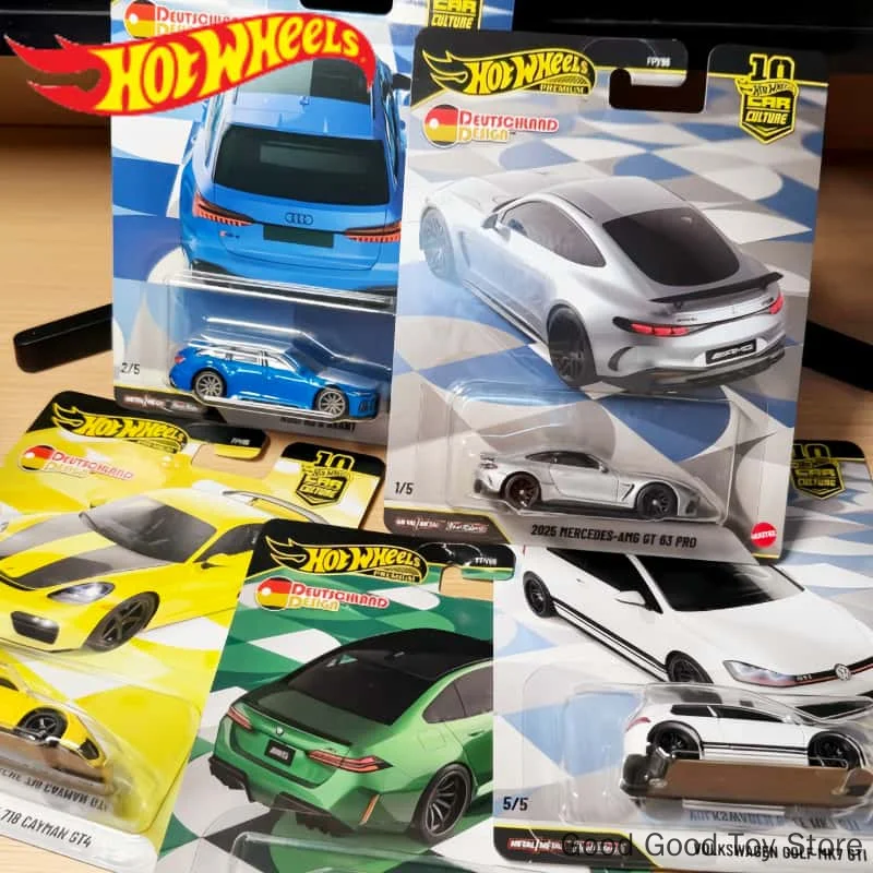 Hot Wheels Premium Cars Deutschland Design 1:64 Diecast Audi RS 6 Avant BMW M5 Porsche 718 Cayman GT4 Model Toy Ornament Gift