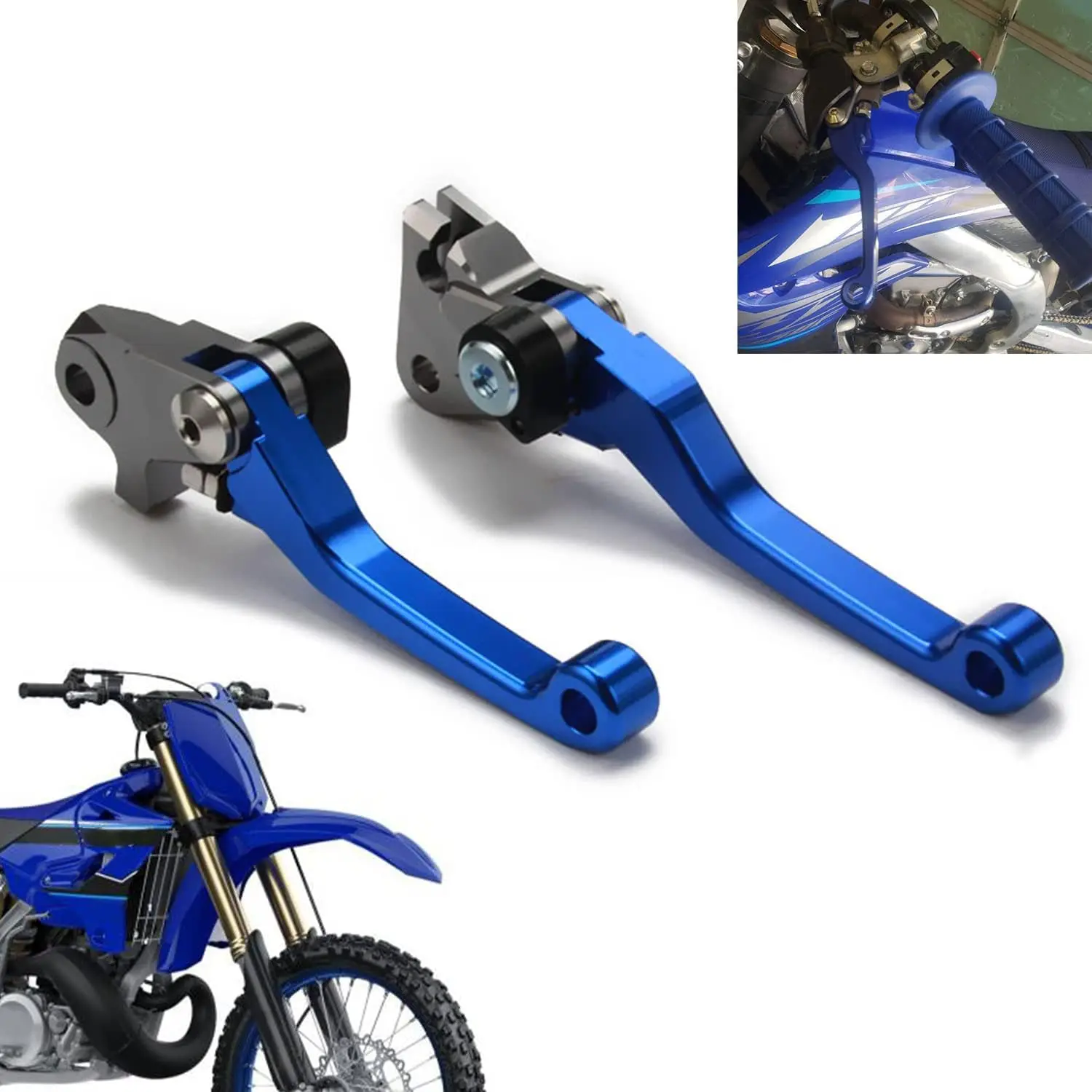 

CNC Billet Brake Clutch Levers for YZ125 YZ250 YZ450 Dirt Bike Blue