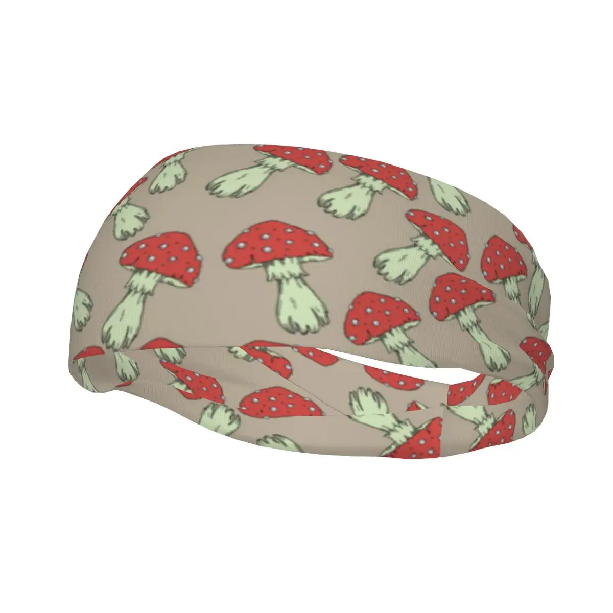 Headband Sports Yoga Fitness Stretch Sweatband Hair Band Elasticity Headband Fly Agaric Mushrooms Pattern