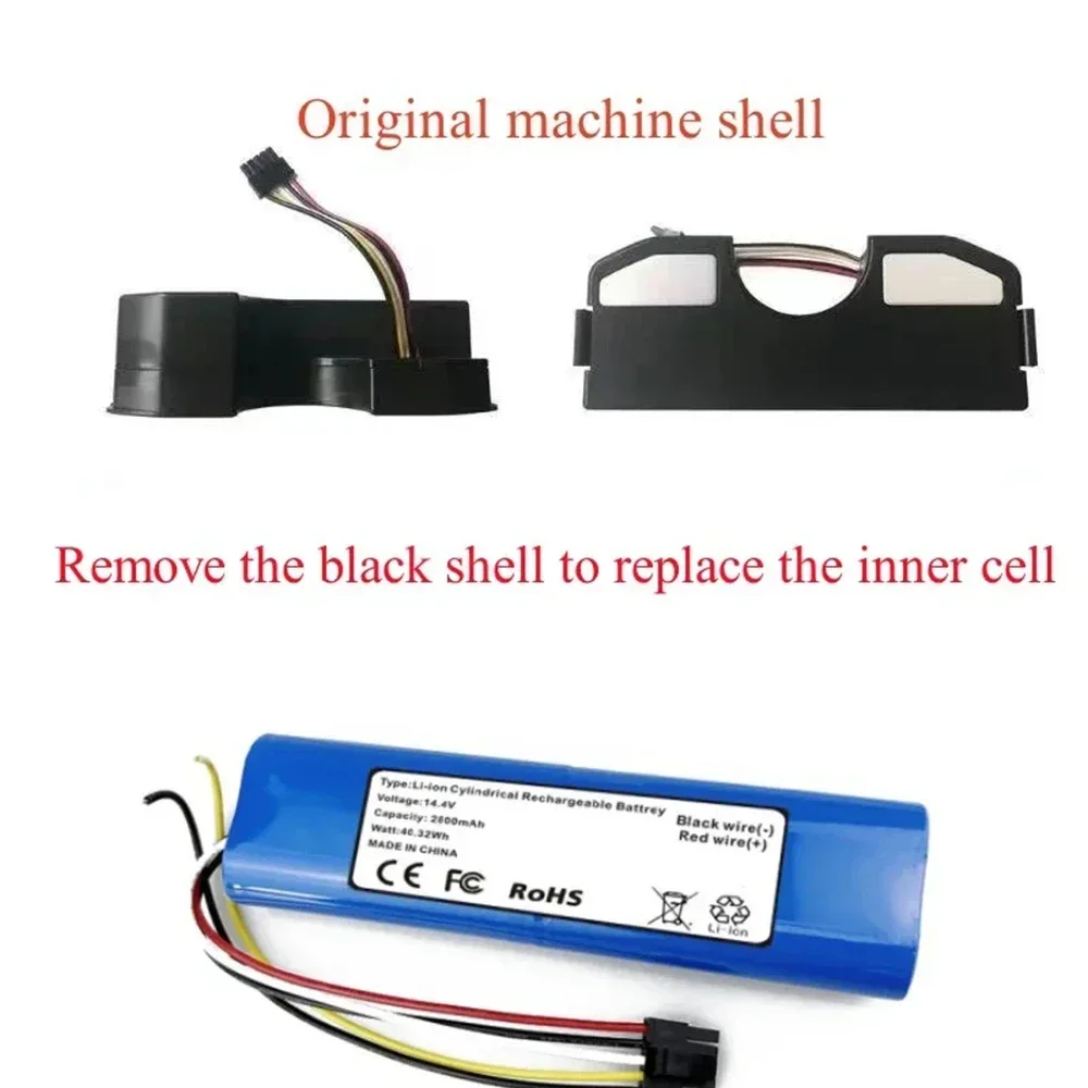 Imagem -04 - Cecotec-bateria de Substituição para Aspirador de pó Robô 14.4 v 12800 Mah 3090 3091 3092 1690 1890 2090 Acessórios de Substituição