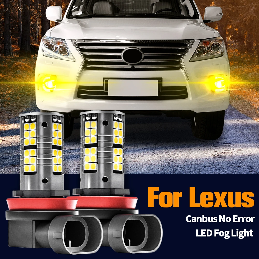 

2pcs LED Fog Light Lamp Blub Canbus Error Free H11 H16 For Lexus RX450H IS250 IS350 IS200T IS F GX460 HS250H CT200H