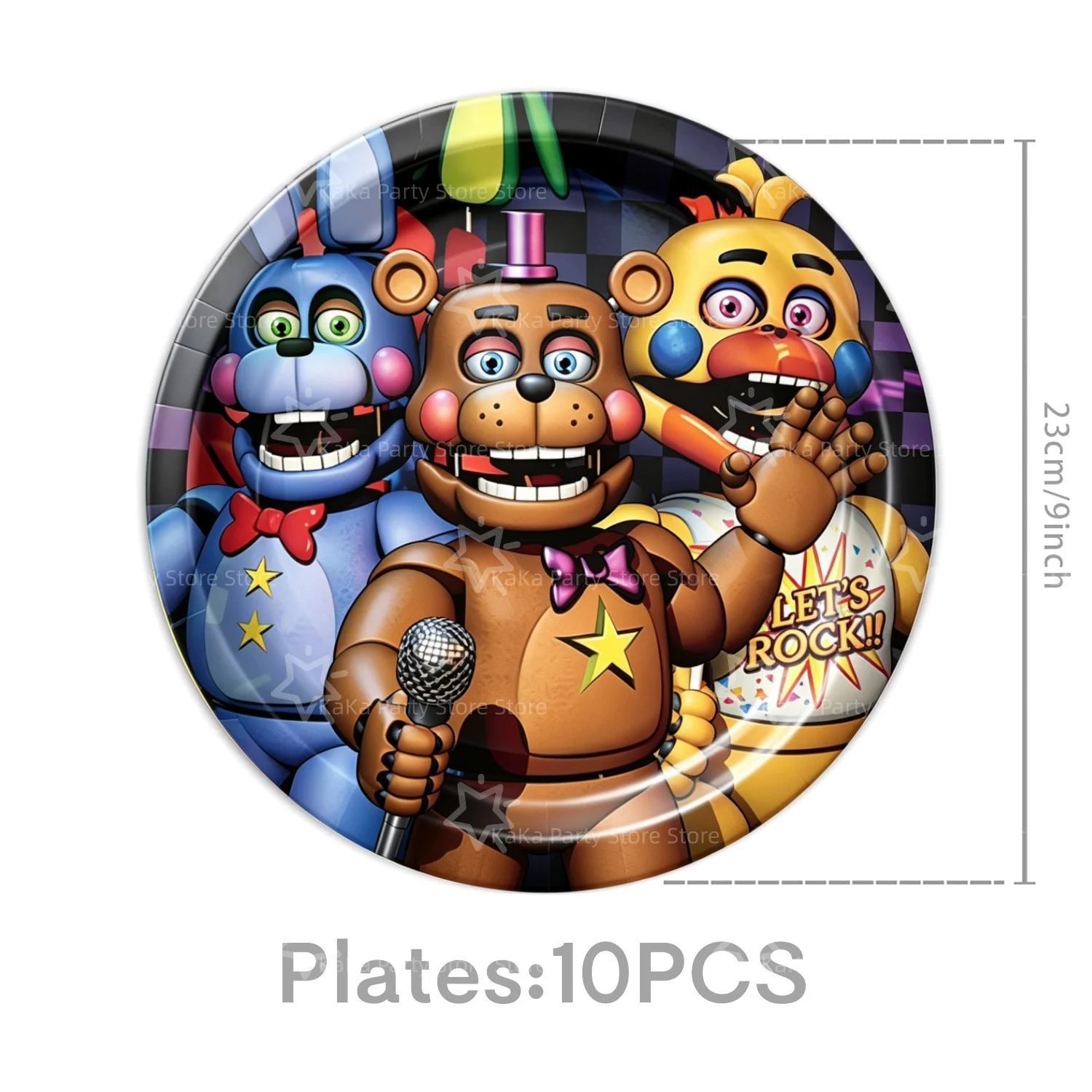 FNAF Five Nights Freddy's Geburtstagsparty-Dekoration Tischware Tischdecke Teller Becher Tasche Serviette Banner Party-Zubehör – Detail 5