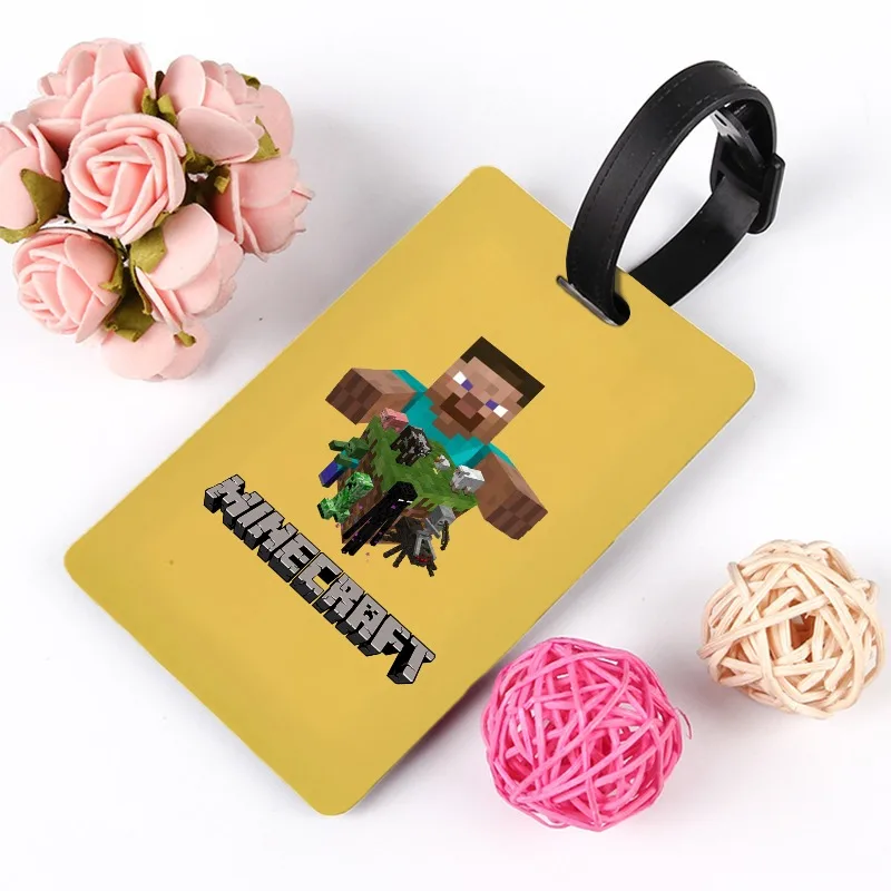 علامات أمتعة الطيران للطائرات من ماينكرافت، لعبة بكسل آرت ستايل ستيف، ملحقات بطاقة الصعود للسفر، ملصق عنوان علامة الهوية #5