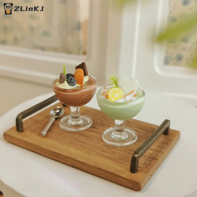 ▶ 1/12 دمية محاكاة شرب كوب المشروبات الحلي دمية بار المشروبات الديكور دمى ملحقات المنزل التظاهر اللعب اللعب #1