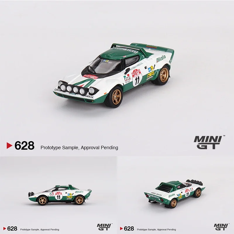 

MINIGT 628 In Stock 1:64 Stratos HF 1975 Rally Sanremo Winner #11 Diecast Diorama Car Model Toys