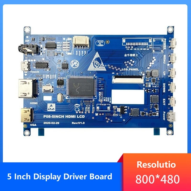 

5 Inch LCD Screen Display Driver Board Support 800X480 LCD Touch Monitor Driver Board For Raspberry Pi