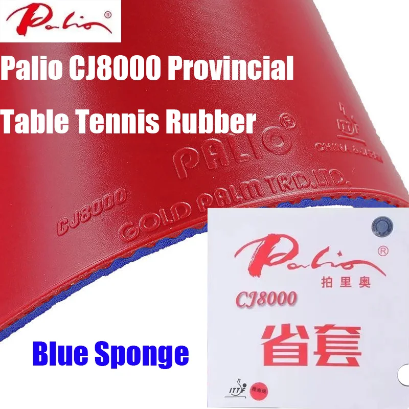 Palio CJ8000 Provincial Table Tennis Rubber with Blue Cake Sponge Good in Speed and Spin Suit for Professional Player