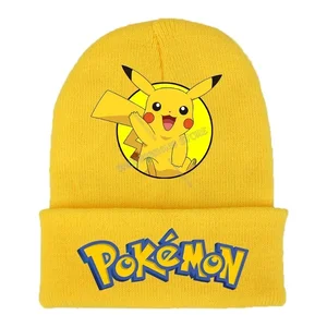 Mũ len Pokémon, hình Pikachu, phim hoạt hình Skullies Anime, Boys and Girl 8 Bán hàng chính Pikachu Hip - №4