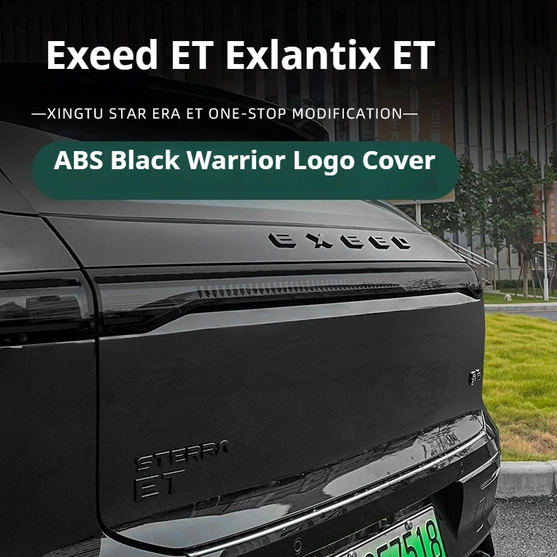 For EXEED Sterra ET Exlantix ET 2025 Blackout Emblem Smoked Black Logo Cover Exterior Modification Accessories