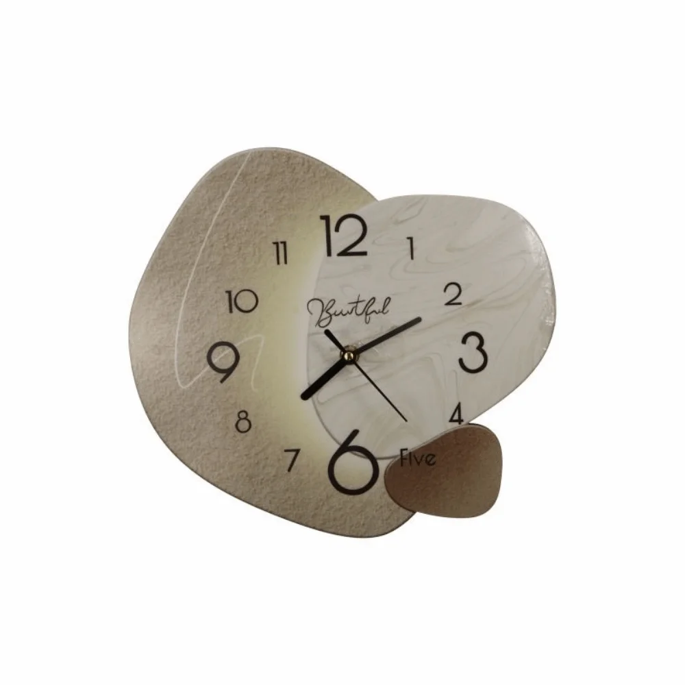 Fashionable Nordic Wall Painting Light High-end Easy to Read Digital Wall Clock Decorative Wall Hanging Clock Bedroom