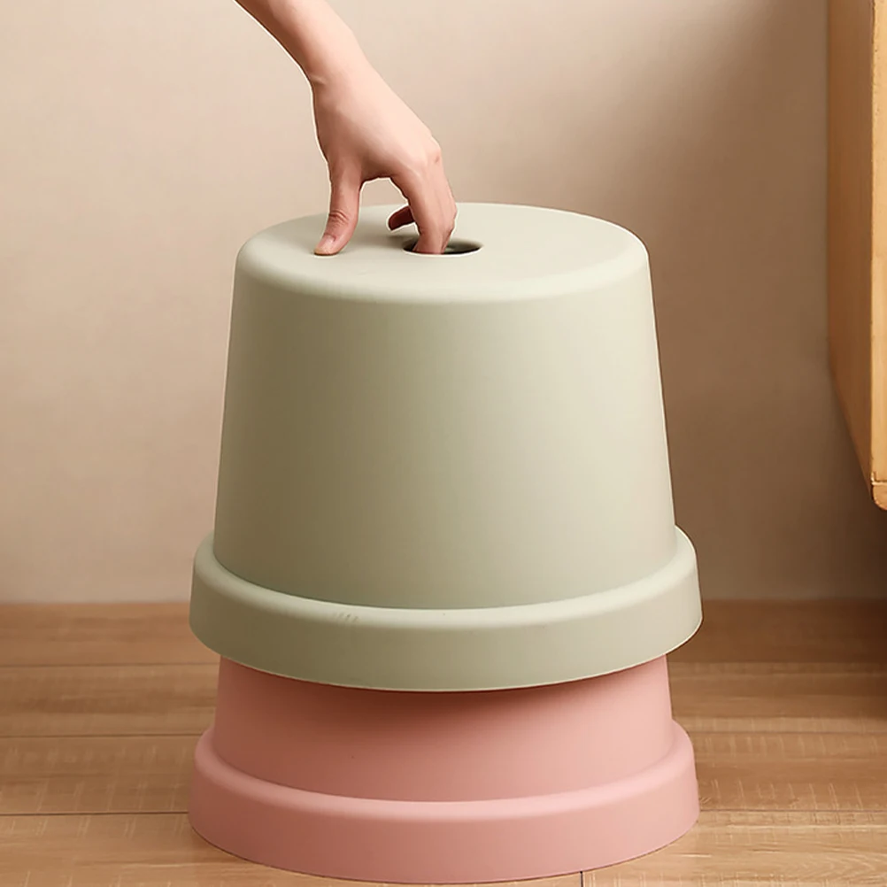 

Kids Stool Plastic Small Anti-Skid Footstool Lightweight Compact Portable Stacking Stool for Shoe Changing Safe Use