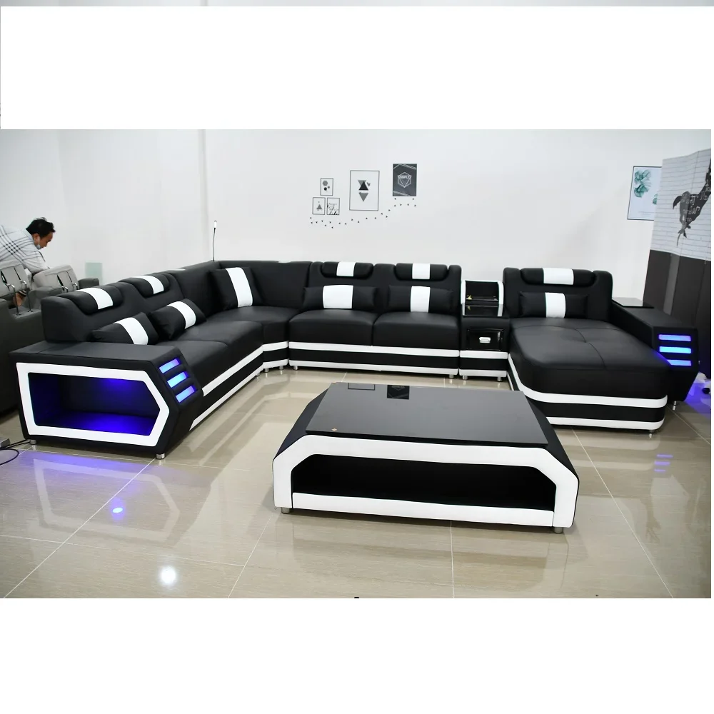 Living Room Furniture Living Room Set Led Sofa Leather sofas