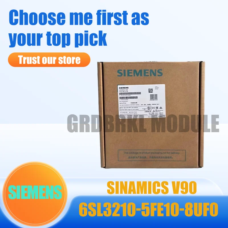 

Brand New Original SIEMENS 6SL3210-5FE10-8UF0 0.75kw 380-480V SINAMICS V90 Servo Drive