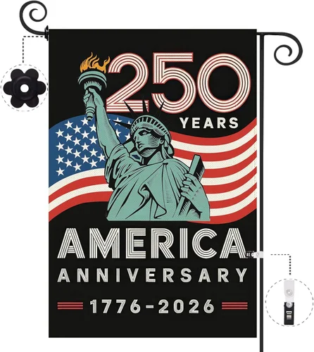 250Th Anniversary America Freedom Garden Flag 12X18 Inch Double Sided,250Th Anni PPZ
