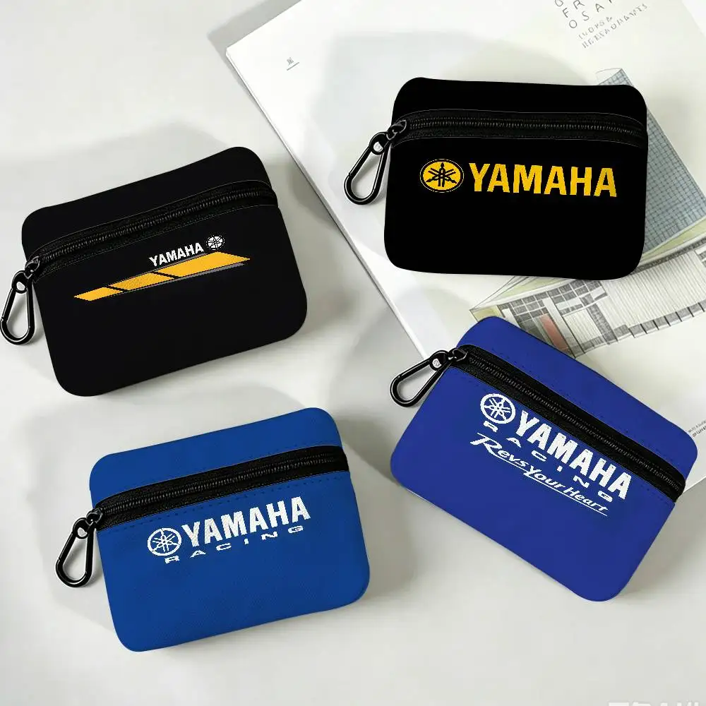 Motorcycle Y-YamAha-S New Portable Oxford Fabric Mini Wallet Carabiner Design Small Coin Bag For Cards Keys Earphones