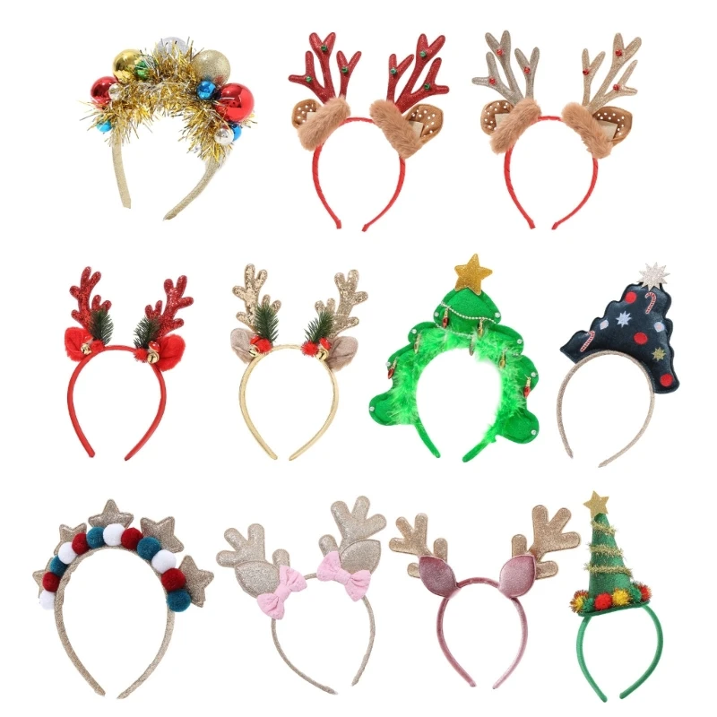 Christmas Headband Holiday Headbands Santa Hat Headbands Christmas Parties Decorations Supplies for Adult Kids Dropsale