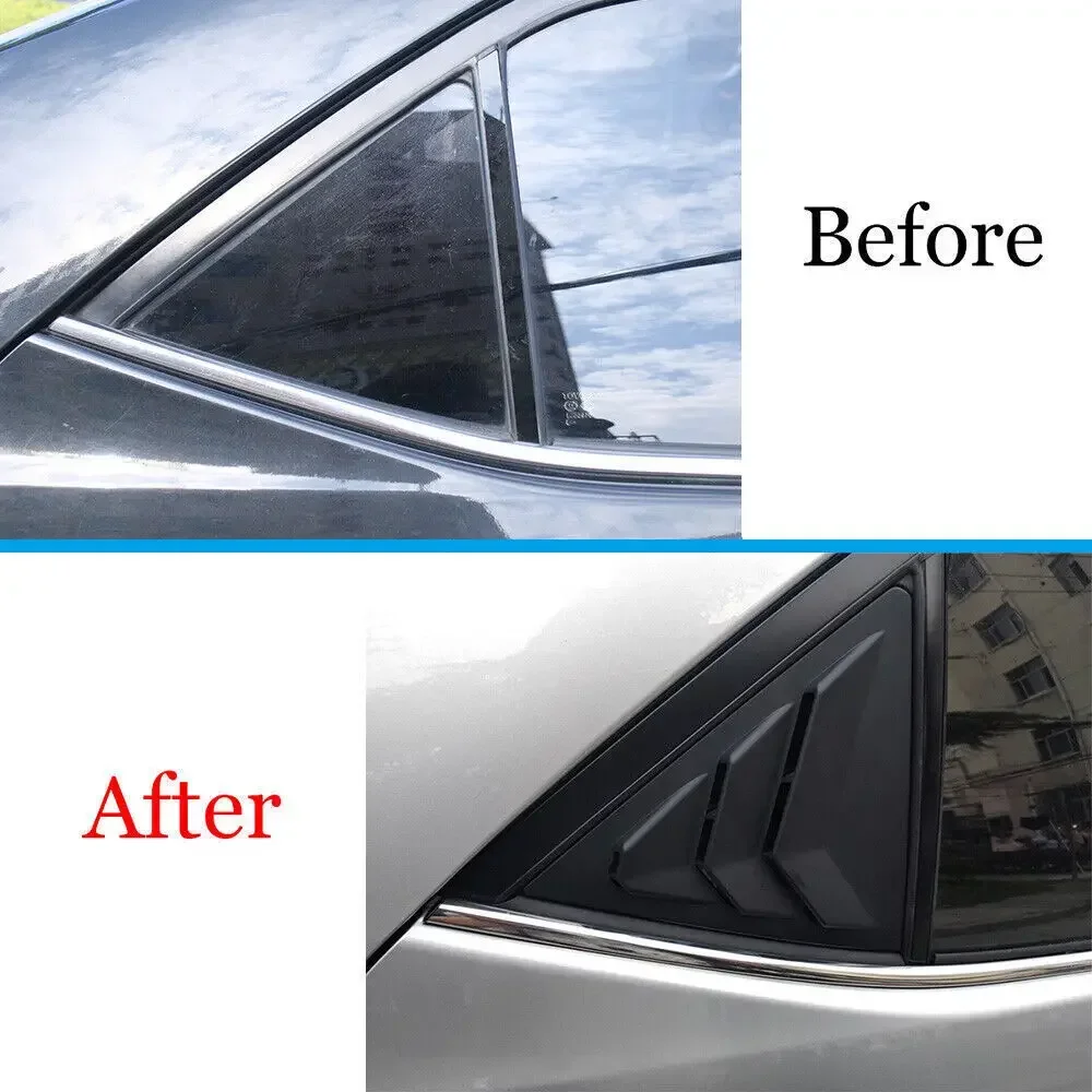 For Toyota Corolla 2014 2015-2018 ABS Plastic Rear Window Quarter Louver Scoop Cover Side Vent Trim Car Adhesive Accessories