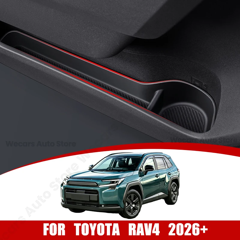 For Toyota NEW RAV4 2026+ Car Door Pocket Storage Box TPE Material Front Rear Door Storage Box Pad Car Accessories
