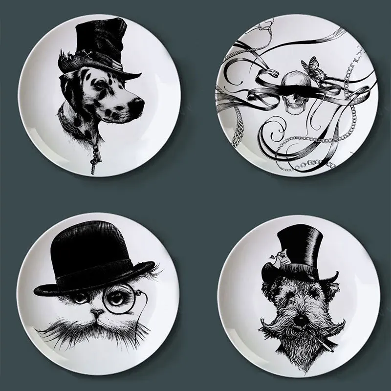 

6/7/8/10 Inch Rory Dobner Art Plates Home Studio Hotel Bar Decorative Background Wall Hanging Art Crafts Dishes Home Bar Deco