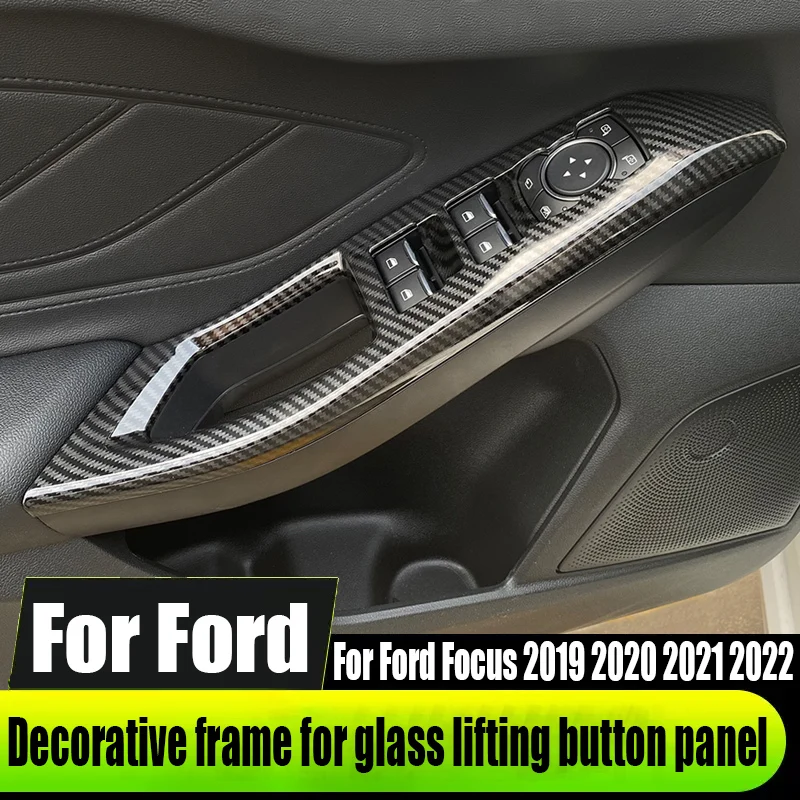 

For Ford Focus 2019 2020 2021 2022 window lift button panel decorative frame automotive interior decoration products