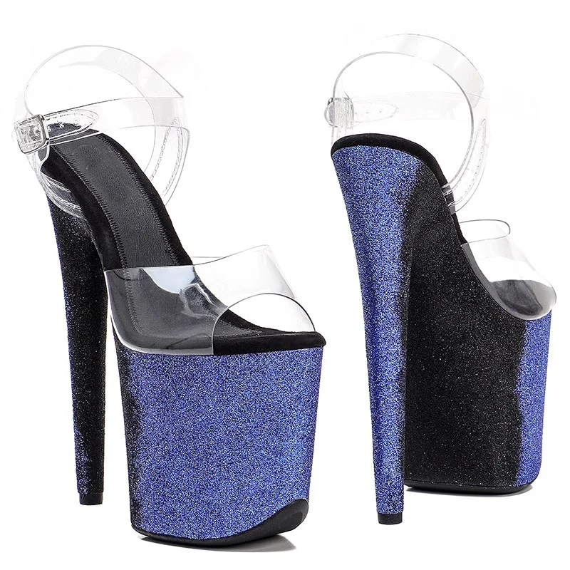 

LAIJIANJINXIA New 20CM/8Inch PVC Upper Sexy Exotic Women/Girl Sandals Platform Fashion High Heels Pole Dancing Shoes 020