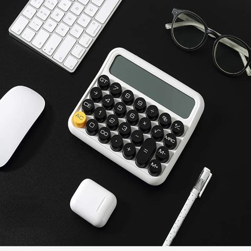 12 Digit Calculator Desktop Large LCD Display Calculator Sensitive Button Financial Calculator with Automatic Sleep